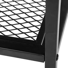 AYNEFY - Tavolino industriale con 3 ripiani, comodino, comodino, comodino, consolle per soggiorno, camera da letto, 36 x 60 x 60 cm