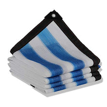 Rete ombreggiante Telo Coprente A Strisce A 8 Pin Sunblock, Resistente Ai Raggi UV Ripari di Campeggio Telo A Rete con Paralume, Blu E Bianco (Dimensioni : 4x6M)