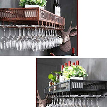 LLT Wine Rack, Cremagliera Della Decorazione Della Parete Della Novità, Wine Rack Vetro Mensola Montato Porta Supporto Della Cremagliera Del Vino Del Metallo Europeo Vetro Iron & Wine Hanging,Nero,10