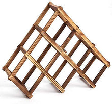 PWZ Pratica Semplicità Domestica Pieghevole Carbonizzato 6 Griglia Porta Vino in Legno Moda Pratica Semplicità Domestica Bar/Home/Ristorante Decor Cucina Espositore Espositore