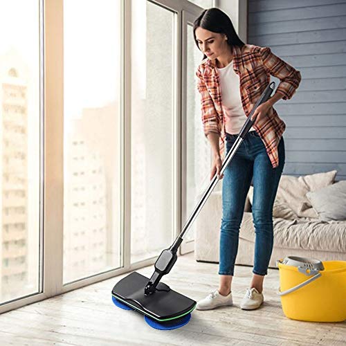 WAMSY Mop Mop Rotante Elettrico Ricaricabile per La Pulizia del Pavimento Senza Fili per La Pulizia della Lavapavimenti