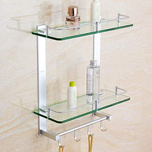 GDFEH Scaffale per Doccia Scaffale in Vetro temperato Scaffale per Il Bagno Bracket cosmetico Scaffale in Vetro temperato (Size : 30cm/11.8'')