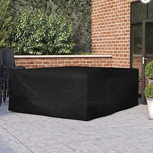 FEIDAjdzf - Telo protettivo per mobili da giardino in poliestere 210D, impermeabile, copertura per mobili da giardino, quadrati, tavoli e sedie, colore: nero