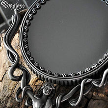 MMWYC Specchio for Il Trucco da Viaggio Compatto Specchio da Tavolo retrò Europeo Flip Specchio bifacciale Princess Specchio Girevole 360 ° Ingrandimento