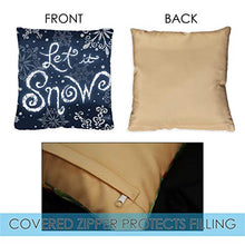 Toland Home Garden 761257 Let It Snow - Federa per cuscino per interni ed esterni, 40 x 40 cm, confezione da 2