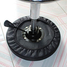 Wakauto coprisedile Tondo per Sgabello,Fodere per Sgabello da Bar Tondo Lavabile Sedia Jacquard Coprisedile Nero