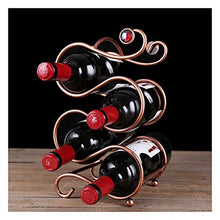 mmmy Portabottiglie, portabottiglie in Metallo, ripiano da Tavolo Dorato, portabottiglie per Vino da appoggio, Creativo Europeo in Metallo Spazzolato Oro e cantinetta per Vino Design