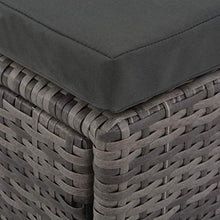 vidaXL Set Divani da Giardino 4 pz con Cuscini Polyrattan Grigio Sofa Esterni