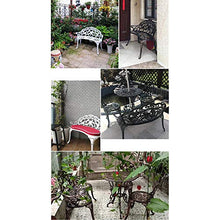 GaoF Panchina da Giardino con Patio da 39 Pollici Panca Doppia con Rosa in Metallo per Esterni, Sedia con Schienale per terrazza sul Parco, Sedile da Esterno in Alluminio pressofuso con Rivestimento