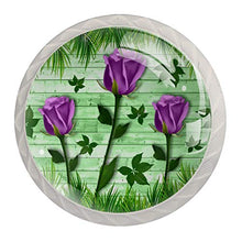 Rosa viola 4 PCS Pomelli per Porta, Pomolo per Mobile, Pomelli per Mobili con Viti, Maniglia per Armadietto, Pomelli per Porta, Pomelli per Cassetti per Porta, Armadio, Cassetto e Credenza