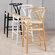 LXYPLM Sgabello Sedie Bar Barstools Pub Cafe di Legno Solido Bar Sedie Sedile, casa contatore for Il Tempo Libero Semplice Creativa Colazione Cucina sgabelli Alti Arredo Bar Cucina (Color : Black)