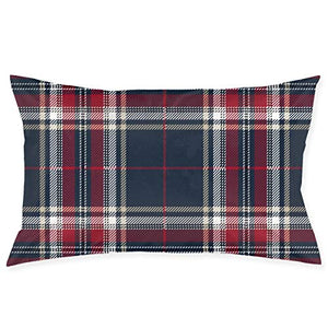 Osmykqe Fodera per Cuscino Federa Scozzese Rossa Decorativa Scozzese da 20x30 Pollici, Fodera per Cuscino, Lavabile in Lavatrice