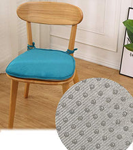 SWECOMZE 2 cuscini per sedia, 43 x 41 x 35 cm, cuscino per sedia, cuscino per sedia, con nastri, sedia da giardino (blu)