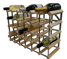DS WINEWARE - Portabottiglie tradizionale per 30 bottiglie, completamente assemblato, in pino naturale certificato FSC