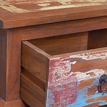 Tidyard Comodino in Legno Massello di Recupero con Cassetto,Comodino Camera da Letto Vintge con Cassetto,Comodino Cameretta con Cassetto,Comodino con Cassetto,Comodino Vintage Classico 45x35x40 cm
