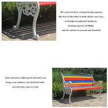 Panchina da giardino in legno massello da 49 pollici panchina da giardino, cortile doppio sedile resistente agli agenti atmosferici, sedia da portico in legno anticorrosivo, sedia da esterno con str