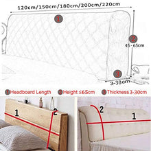 Fodera per Testiera del Letto in Velluto Morbido Fodera per Schienale del Letto Matrimoniale Singola Coperchio della Testata Letto Copri di Protezione per Arredamento Camera da Letto,J-Length：180cm
