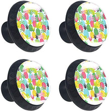 Ananas Colorato Pomelli per Porta Set di 4 Pomelli per Mobili Manopole per Cassetti Cucina Armadio Vetro