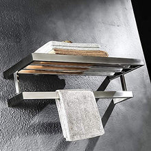AINIYF Bagno Bagno Doccia mensola portasciugamani Bagagli a Parete in Acciaio Inox 304 2 Tiers Rod Punch Installazione Hanging (Dimensioni: 600x150x232mm)
