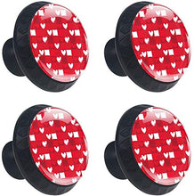 Love Heart Square bianco rosso colore Pomelli per Porta Set di 4 Pomelli per Mobili Manopole per Cassetti Cucina Armadio Vetro