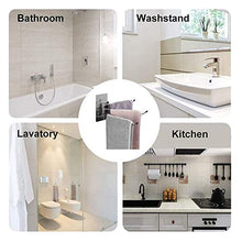 GJXJY Appendiasciugamani da Muro, Autoadesivo Porta Asciugamani con 3 Braccio Oscillante, 180° Ruotabile Porta-Salviette Nessuna Foratura per Bagno, Cucina2pcs