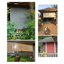 Oupai Tenda a Vela Esterno Ombra Rullo, Rullo Esterna Up Shade avvolgibili saracinesche for Patio Portico Pergola Deck Gazebo Yard Privacy Screen Roll Down Blinds 90% Sun Blocco con Gommini