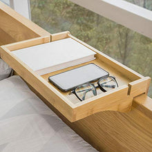 SoBuy Vassoio da letto Mensole per Camerette Comodino Piccolo Portaoggetti sul Comodino Legno NKD01-N