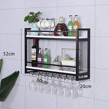 XZPENG - Portabottiglie per Vino, in Ferro battuto, a Doppia Parete, da Appendere alla Parete, Ideale Come Decorazione per la casa, per Vino, 6 Tipi, Nero + Bianco, A
