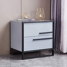 H-CAR Robusto Accent Table Comodino Mobili per la casa Camera da Letto 2 cassetti Comodino in Legno massello Armadio di stoccaggio Divano Tavolino Moderno Comodino A 50x40x50cm