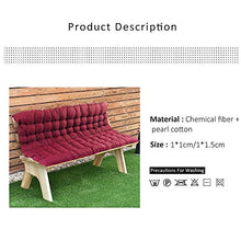 FullLove Cuscino con Schienale Panchine da Giardino Soffice e Comodo,Cuscino per Panca Lungo e Imbottito con Spalliera,100 x100 cm e 100 x 150 cm (100 x 150 cm, Vino Rosso)