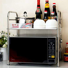 LYM &ripiano di stoccaggio Scaffale da Cucina Scaffale for Forno a microonde in Acciaio Inossidabile Forniture for Cucina unità di scaffalature ripiano Multifunzione Scaffale di Finitura