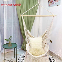SASAU Cotone Corda Net Swing Nappe Nappe a Hammock Sedia Beige Boemia Stile Appeso Gancio Gancio Camera da Letto Giardino Albero a Sospensione sedili