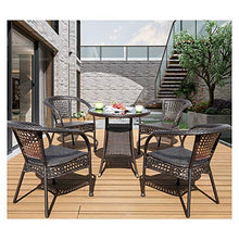 HLZY Tavolo in Vimini in Rattan mobili in Patio e Set Sedia, Arredamento per Esterni Ratan Patio Set di mobili per Patio Rattan Tavolo da Pranzo Set di Tessuto di Vimini