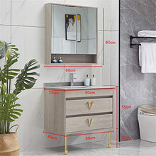 EVFIT Set di unità di vanità Banco per Mobile da Bagno Combinazione lavabo da Terra lavabo Roccia lavabo lavabo lavandino lavandino (Color : Gray, Size : 50x90x80cm)