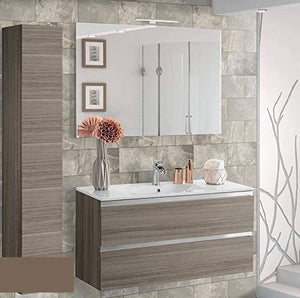 Mobile da bagno con lavabo e colonna sospesa - cm. 100 x 46 x 51h (STMB)