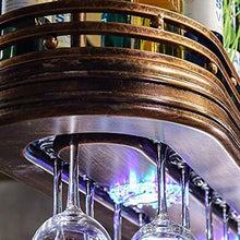 FGDSA Mensole galleggianti Portabottiglie in Legno massello Portabottiglie per Vino Portabottiglie per Bicchieri da Vino Capovolto Portaoggetti Retro per casa (Dimensioni: 60 cm)