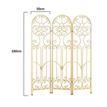 Even Romantico Schermo in Metallo Motivo Traforato Europeo, Schermo Privacy Pieghevole Portatile, Adatto per Balcone Soggiorno Camera da Letto Giardino