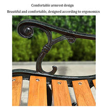 outdoor product Panchina da Terrazza Panchina da Esterno，Panca da Giardino con Schienale E Braccioli,Struttura in Ghisa E Sedili in Legno Massello Anticorrosivo,per Portici E Prati