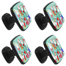 Grande collezione di Babbo Natale Simpatici personaggi dei cartoni animati Pomelli per Porta Set di 4 Pomelli per Mobili Manopole per Cassetti Cucina Armadio Vetro