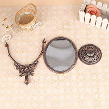 Xinxinchaoshi Specchi da Tavolo Specchio da tavolino in Metallo HD con Grande Specchio Rotante a 360 Gradi Specchio Cosmetico