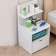 MMWYC Comodino Comodino semplice bagagli Piccolo comodino Governo di immagazzinaggio multifunzionale moderno semplice Camera Rack, Bianco, 32.5 * 25.5 60cm * ( Color : White , Size : 32.5*25.5*60cm )