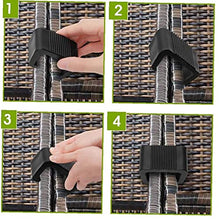 Clip Outdoor Furniture Patio Wicker clip di plastica Divano Collegare Home Decor Morsetti per sedie mobili da giardino del sofà 10PCS 5.25CM