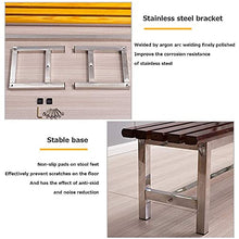 GaoF Panchina da Giardino per terrazza Panchine per Il Tempo Libero da Esterno, panchina da Giardino Resistente alle intemperie in Acciaio Inossidabile e Legno massello, panchina Decorativa 2-4
