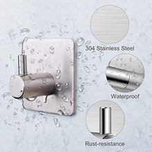 4 ganci autoadesivi per asciugamani, da parete, in acciaio inox, antiruggine, senza foratura, ideali per bagno, bagno, cucina, ufficio (4,5 x 4,5 x 3,0 cm)
