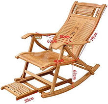 Sedia Lounge Sedia Regolabile Chaise Reclinabile Bamboo Sedia a Dondolo Pieghevole Pieghevole Sedia a Sdraio Portatile per Giardino Prato a Sdraio Backyard