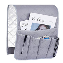 Organizzatore Divano, Sacca Portaoggetti, Tasca Porta Telecomandi, Organizer Caddy Doppia Parete, Antiscivolo per Poltrona Divano, Supporto per Custodia in Tessuto per Telefoni, libri, riviste, Grey