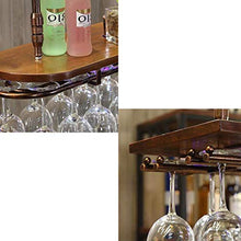 FWZJ Wine Lovers/Wall-Mounted Wine Racks Hanging Wine Holder, Floating Wine Shelf,Bar Hanging Rack, Wrought Iron Adjustable Height Bar Counter Wine Cooler,Can Hang Multiple Wine GL
