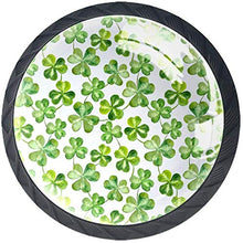 Foglie di trifoglio trifoglio per Patrick Day Pomelli per Porta Set di 4 Pomelli per Mobili Manopole per Cassetti Cucina Armadio Vetro