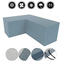 Coperture Per Divani Da Giardino A Forma Di L/V, Copertura Protettiva Divano Angolare Copri Esterno Per Mobili Rattan Copridivano Antipolvere Durevole Protezione Solare (215X215X87CM, Grigio)