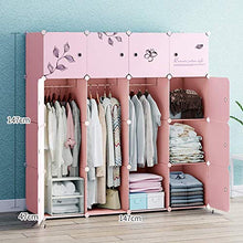 WCY Armadio Assemblato Armadio Assemblaggio Semplice Armadio Assemblaggio Armadio per stoccaggio Singolo Armadio (Rosa) Guardaroba Combinato (Dimensioni: 147x47x165cm) yqaae (Size : 147x47x147cm)